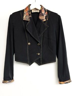 💎Tickets cropped jacket - Made in Canada - Vintage